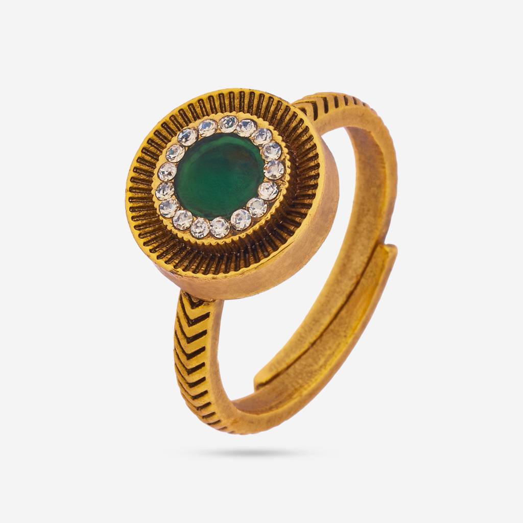 Kushal'S Fashion Jewellery -Plated Ethnic Antique Finger Ring -184955 : 441573