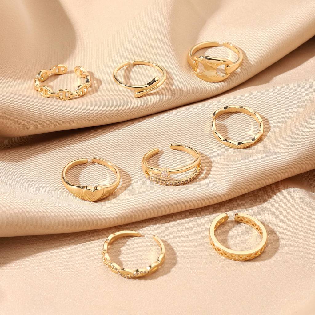 Set Of 8 Linked Eternity Rings : RC82848