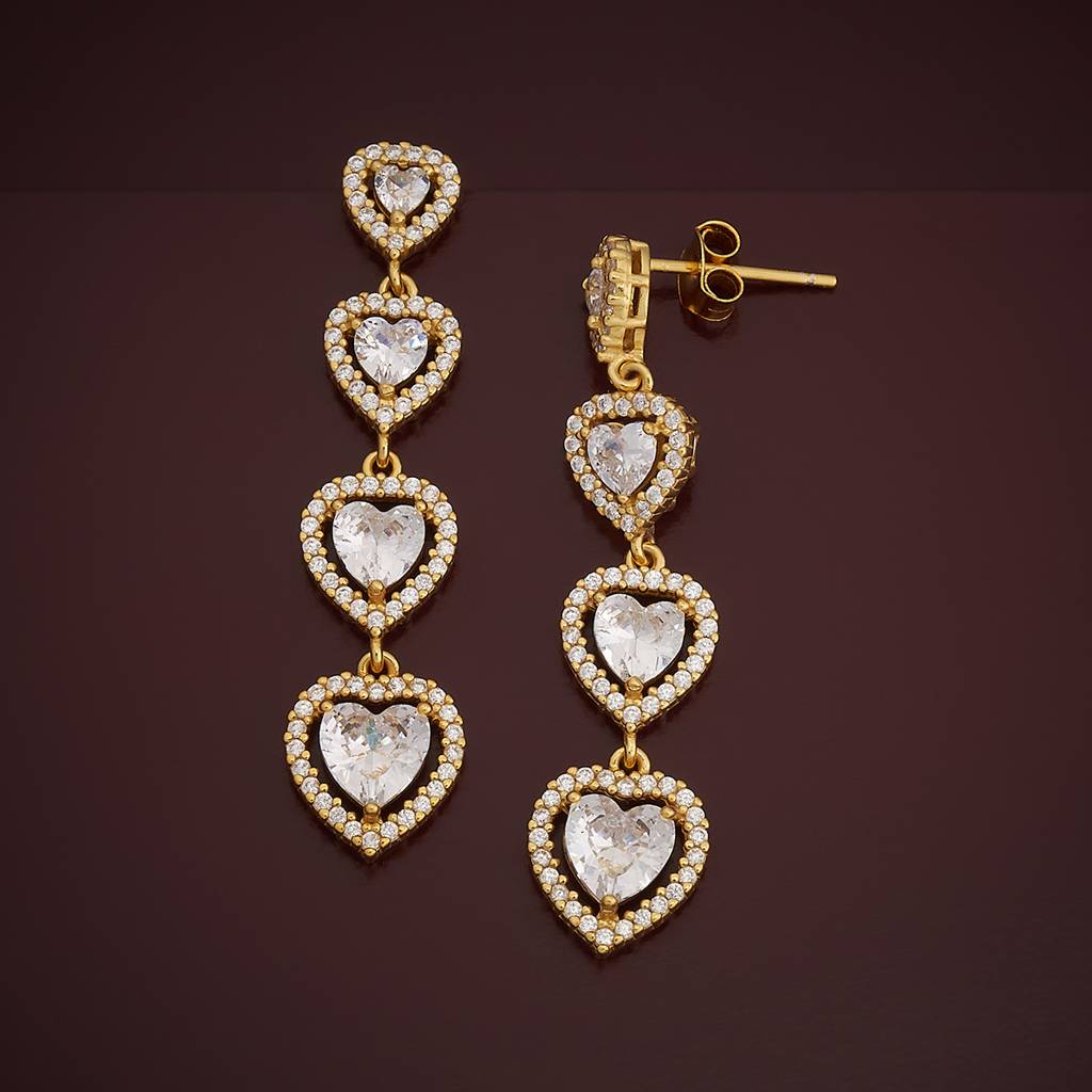 White Gold-Plated Ethnic Pure Silver Drops-437078 : 437078