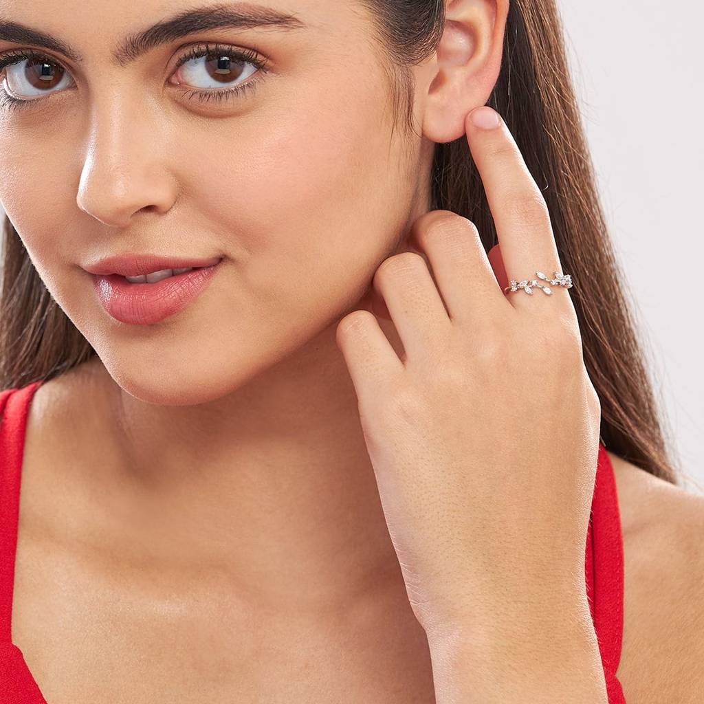 Kushal'S Fashion Jewellery -Plated Party Trendy Zircon Finger Ring -144608 : 347632