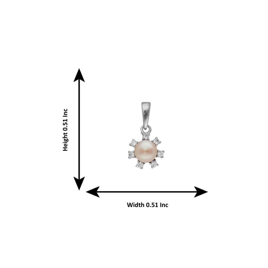 92.5 Sterling Silver Kashvi Simple Pearl Pendant : JPMAY-22-190