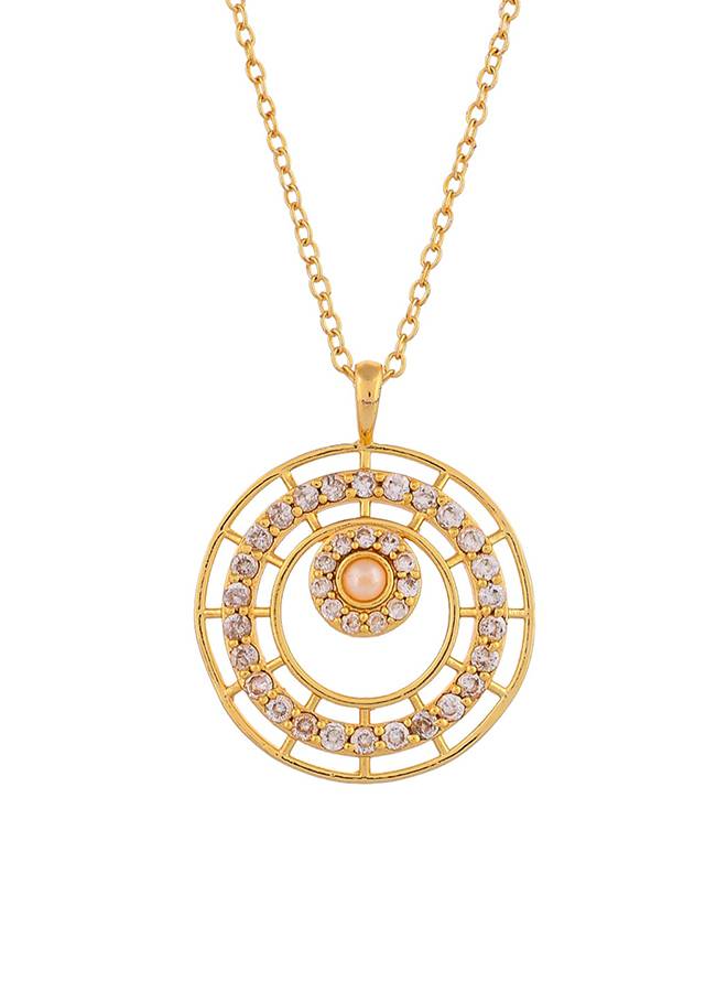 Mother'S Day Cz And Pearls Pendant Set-Vmjai43969 : 8905124438437