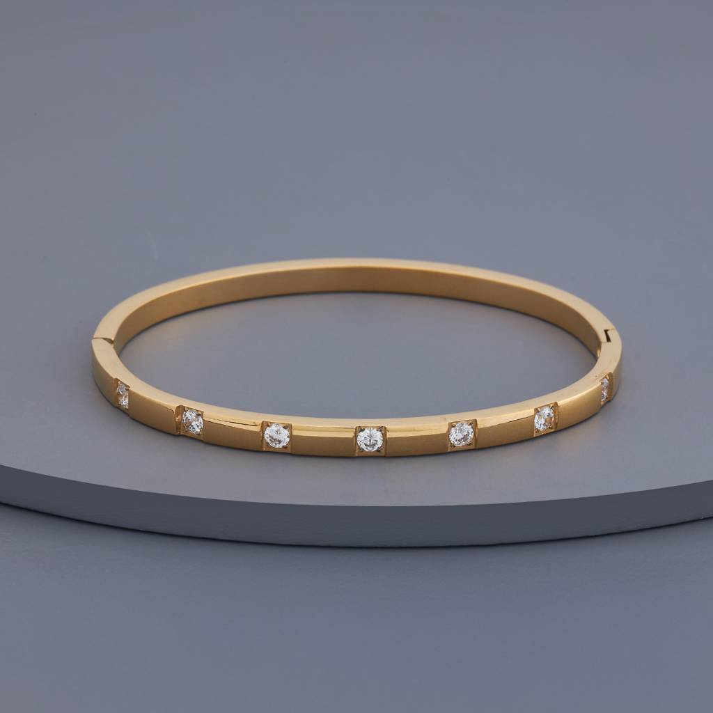 Kushal'S Fashion Jewellery White Plated Casual Wear Trendy Kada-180342 : 431064