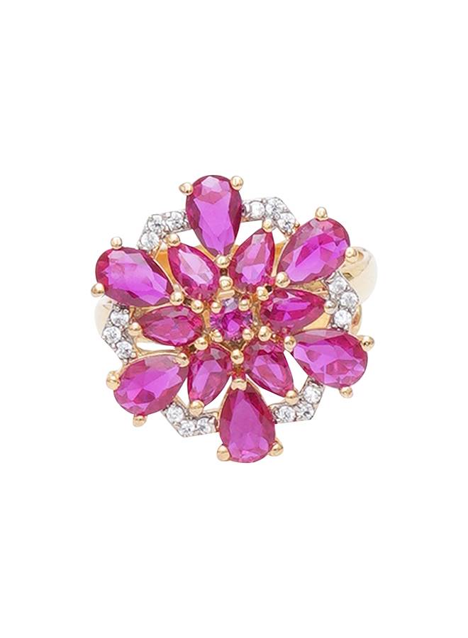 Black & Gold-Toned Stone-Studded Mangalsutra, Earrings And Ring Set : 8905124464191