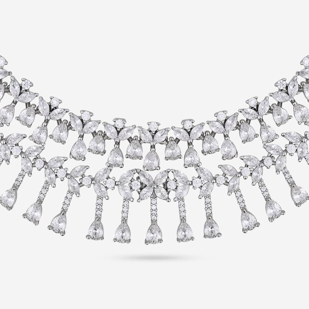 Kushal'S Fashion Jewellery Plated Ethnic Zircon Jewellery Set -186609 : 444981