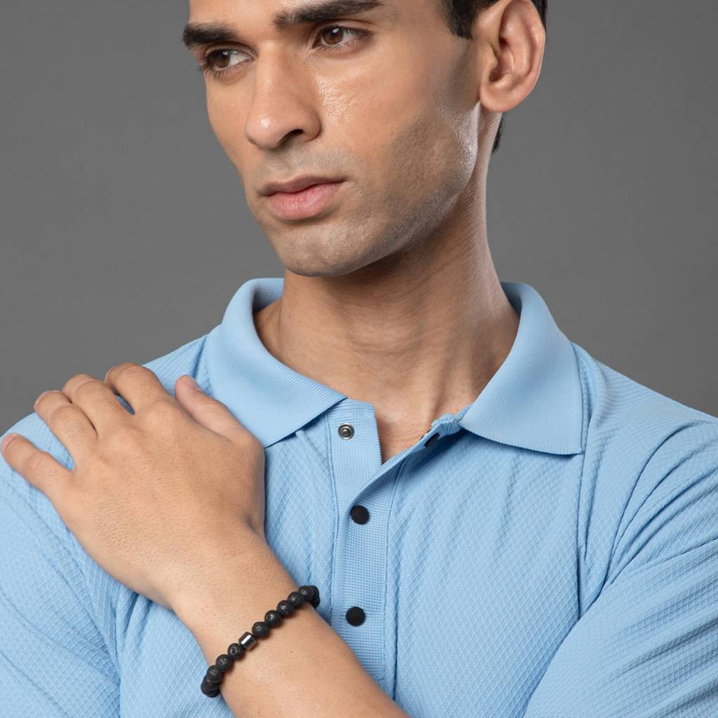 Salty Alpha Presidential Beaded Black Bracelet : MB1S0087