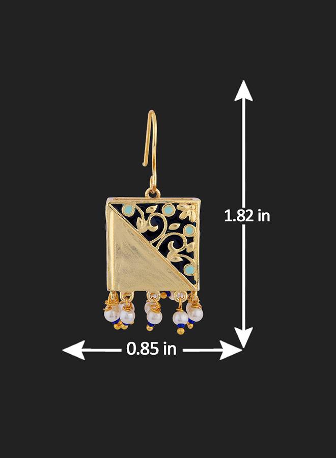 Tahira Royal Black Lantern Earrings : 8905124055115