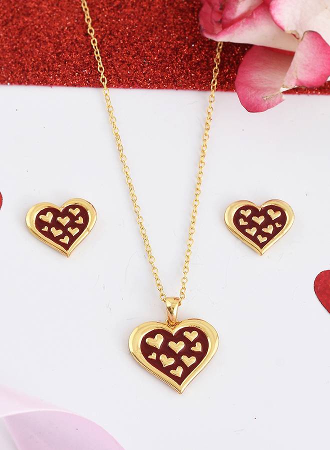 Valentine'S Day Collection Hearts In Heart Pendant Set : 8905124491050