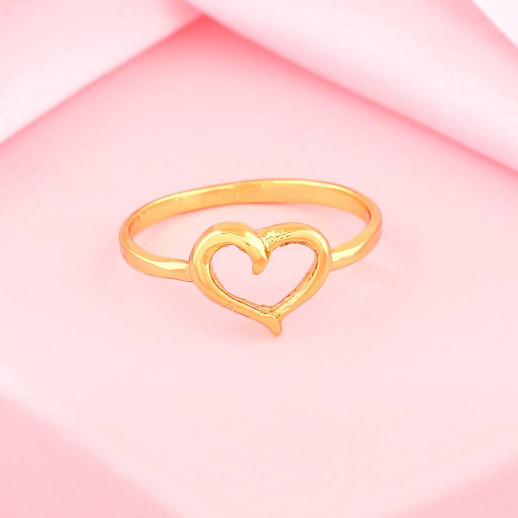 Estele Gold Plated Heart Shaped Finger Ring For Women : 130RING