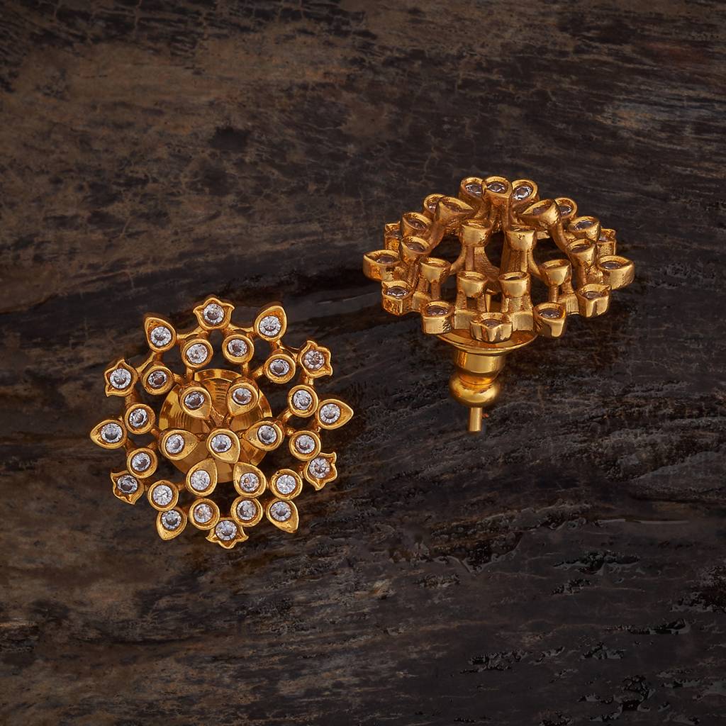 Kushal'S Fashion Jewellery White Gold-Plated Casual Wear Antique Earring-176956 : 424250