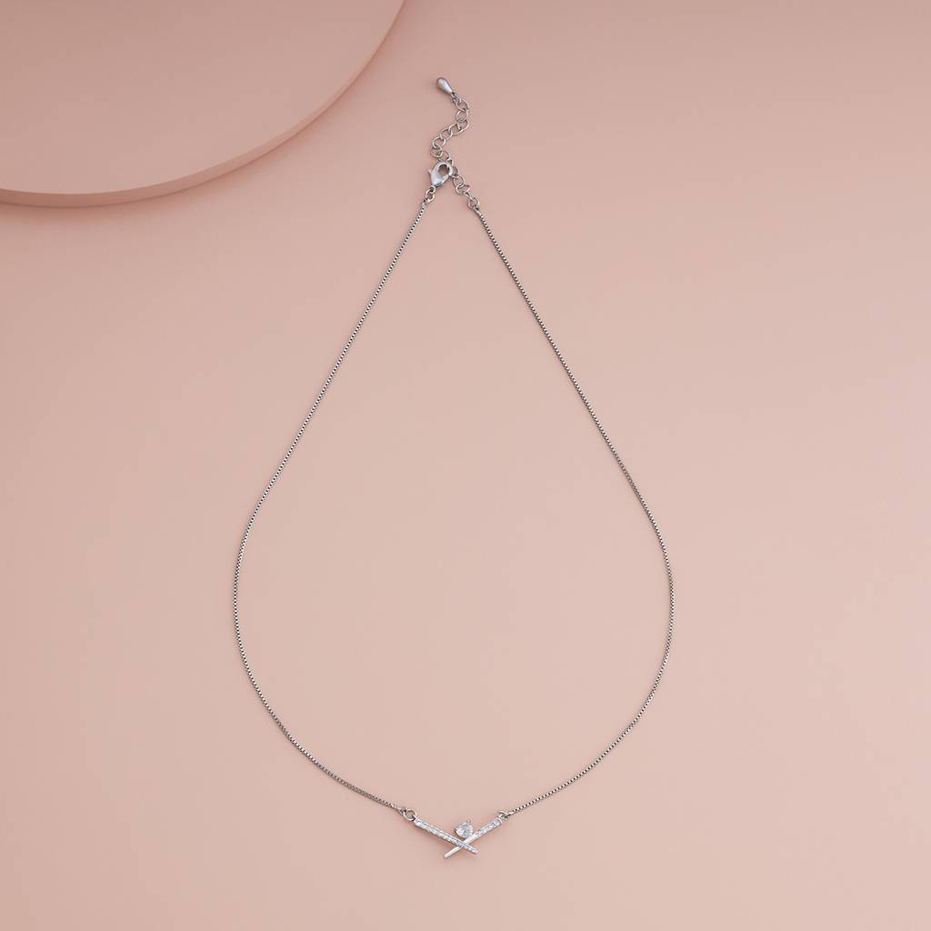Kushal'S Fashion Jewellery White Rhodium-Plated Party Zircon Trendy Pendants-184883 : 441380