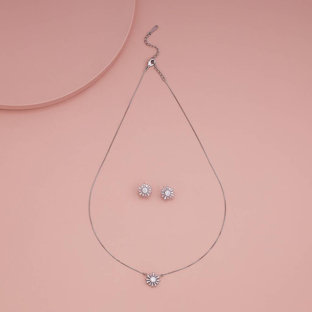 Kushal'S Fashion Jewellery  Plated Party Trendy Zircon Jewellery Set-186647 : 445085