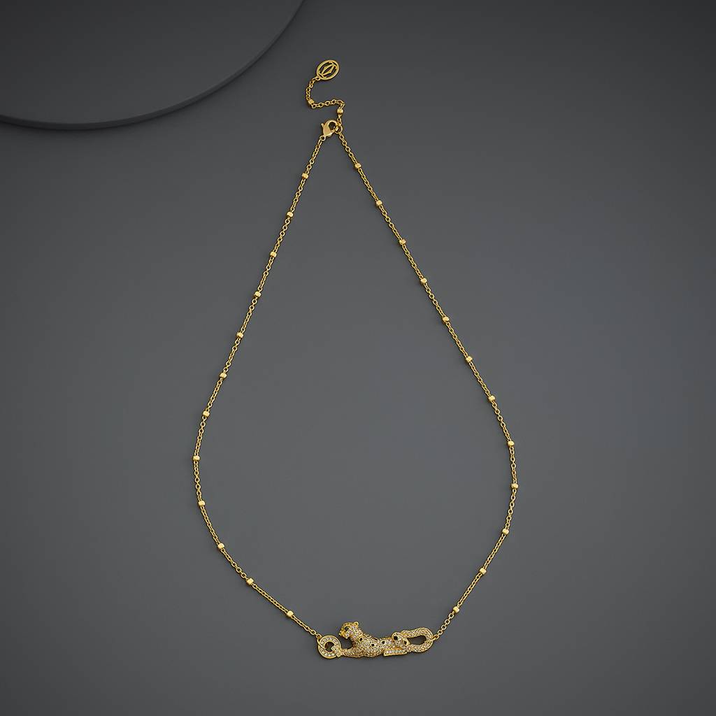 Kushal'S Fashion Jewellery White Gold-Plated Party Trendy Zircon Necklace-186780 : 445300