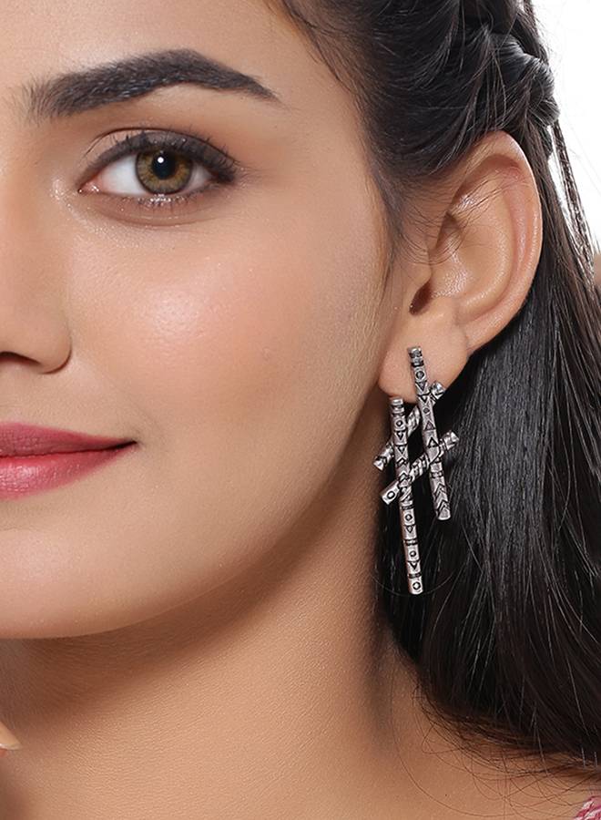 Aztec Bar Hashtag Earrings : 8905124032161