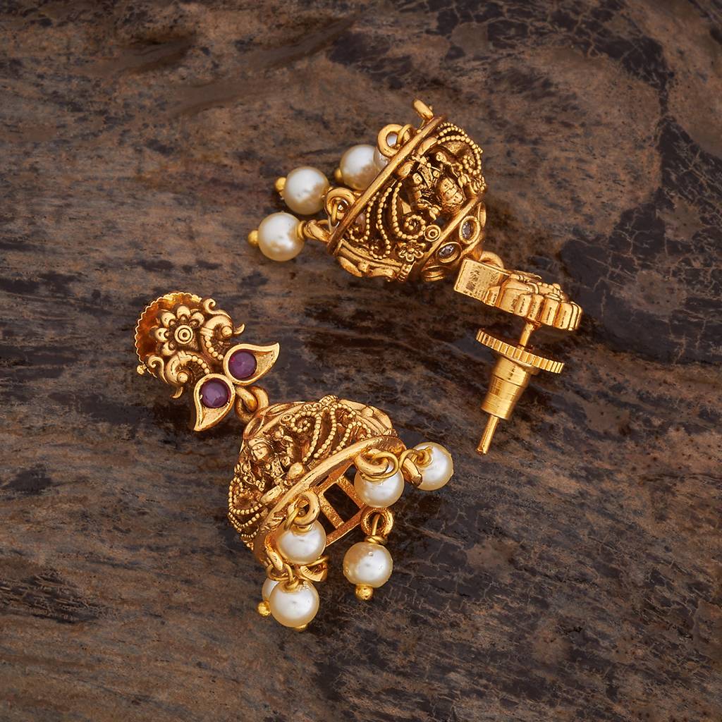 Kushal'S Fashion Jewellery Dome Shaped Jhumkas Earrings-179958 : 430238
