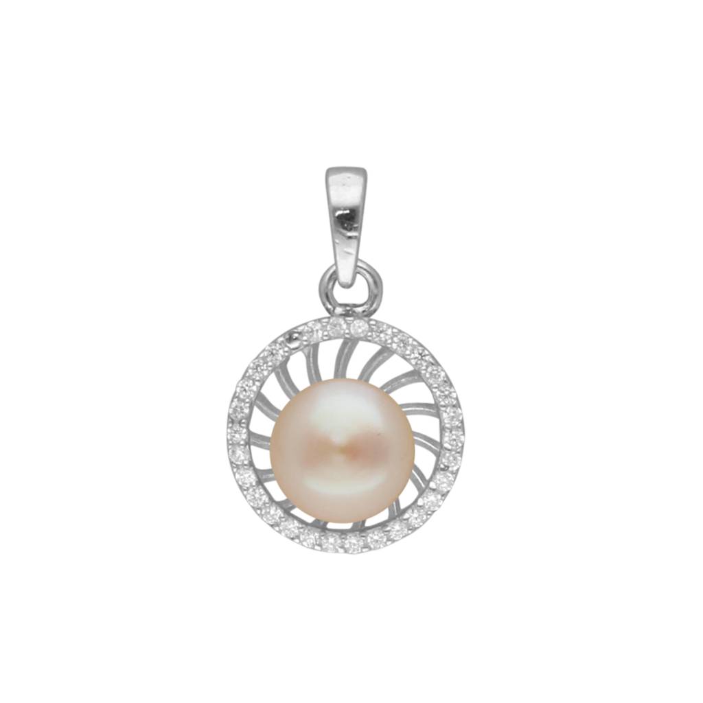 92.5 Sterling Silver Bishakha Designer Pearl Pendant : JPMAY-22-179