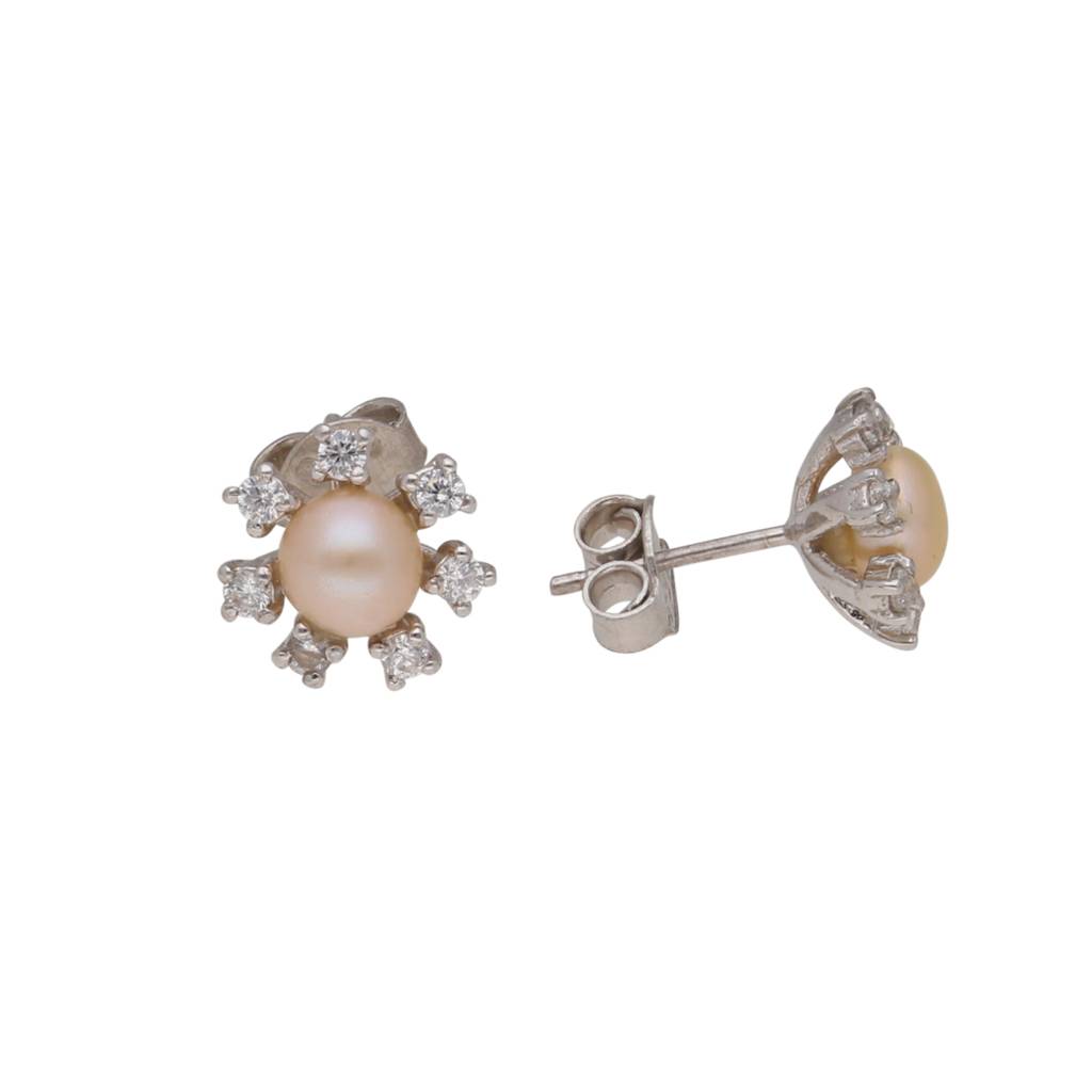 Ornate 925 Silver Stud Earrings : JPMAY-22-102