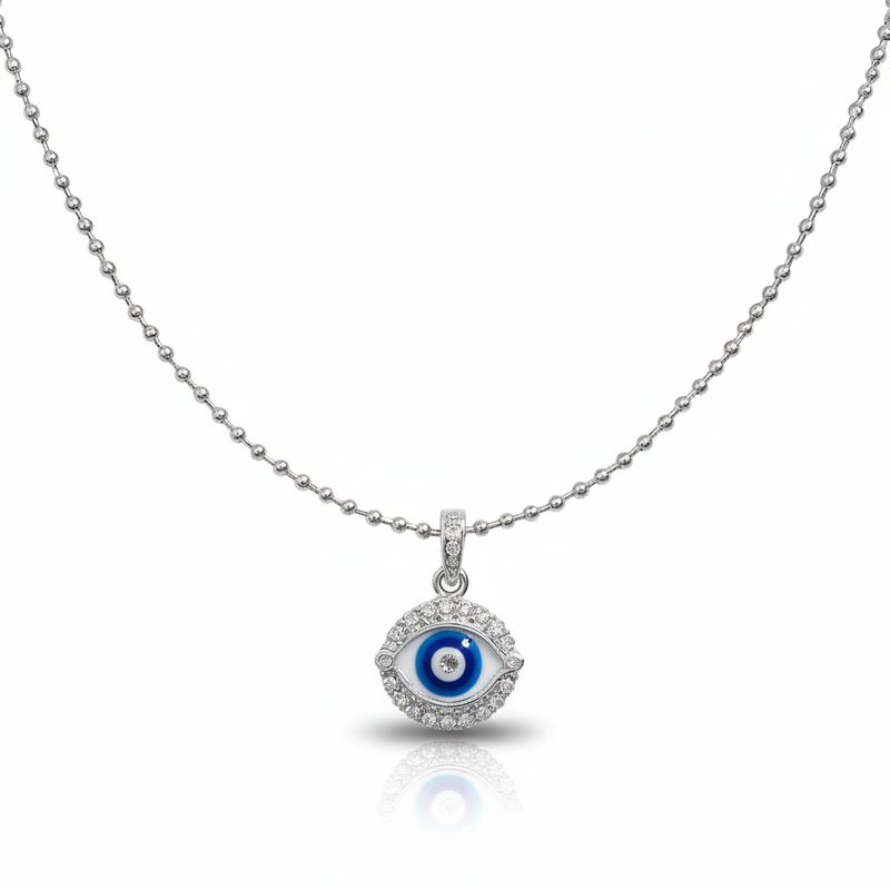 Dainty Evil Eye Necklace Enamel Protection Jewelry : TGDPE-5-Y