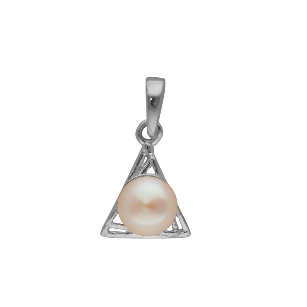 92.5 Sterling Silver Trendy Designer Pearl Pendant : JPMAY-22-198