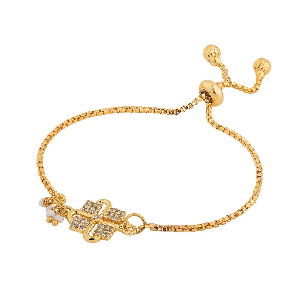 Golden Blossom Sister Bracelet Rakhi : 8905124560725