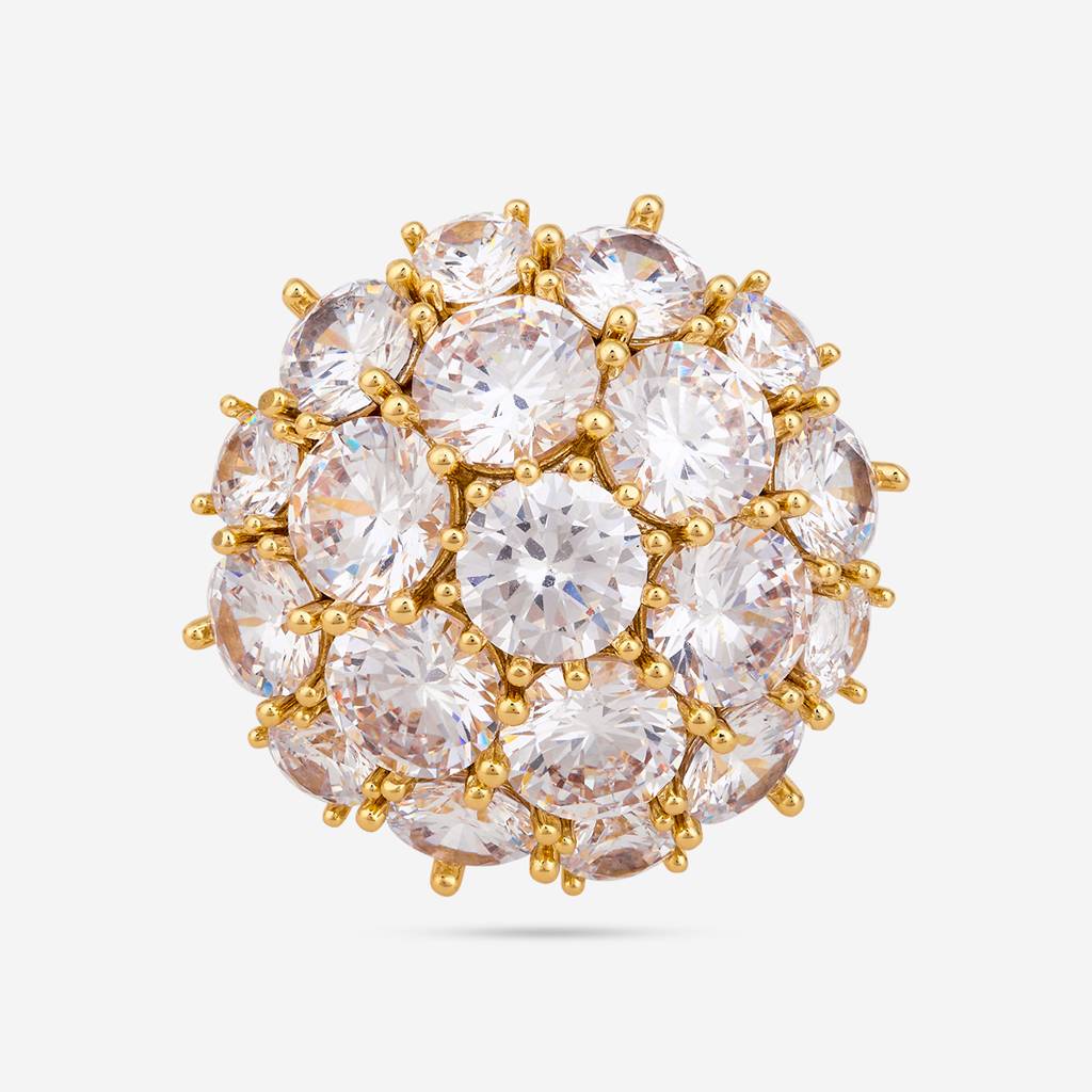 Kushal'S Fashion Jewellery Plated Party Zircon Finger Ring -451199 : 451199