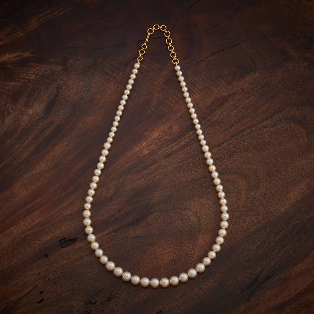 Kushal'S Fashion Jewellery Pearl Gold-Plated Ethnic Antique Short Necklace-185239 : 442086