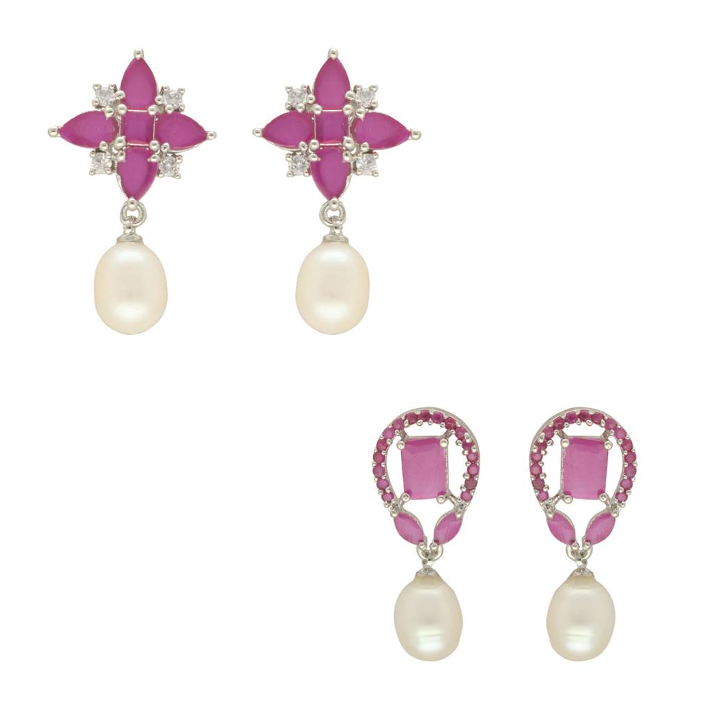 Delicate Combo Of 2 Pair Earrings : JPER-23-909