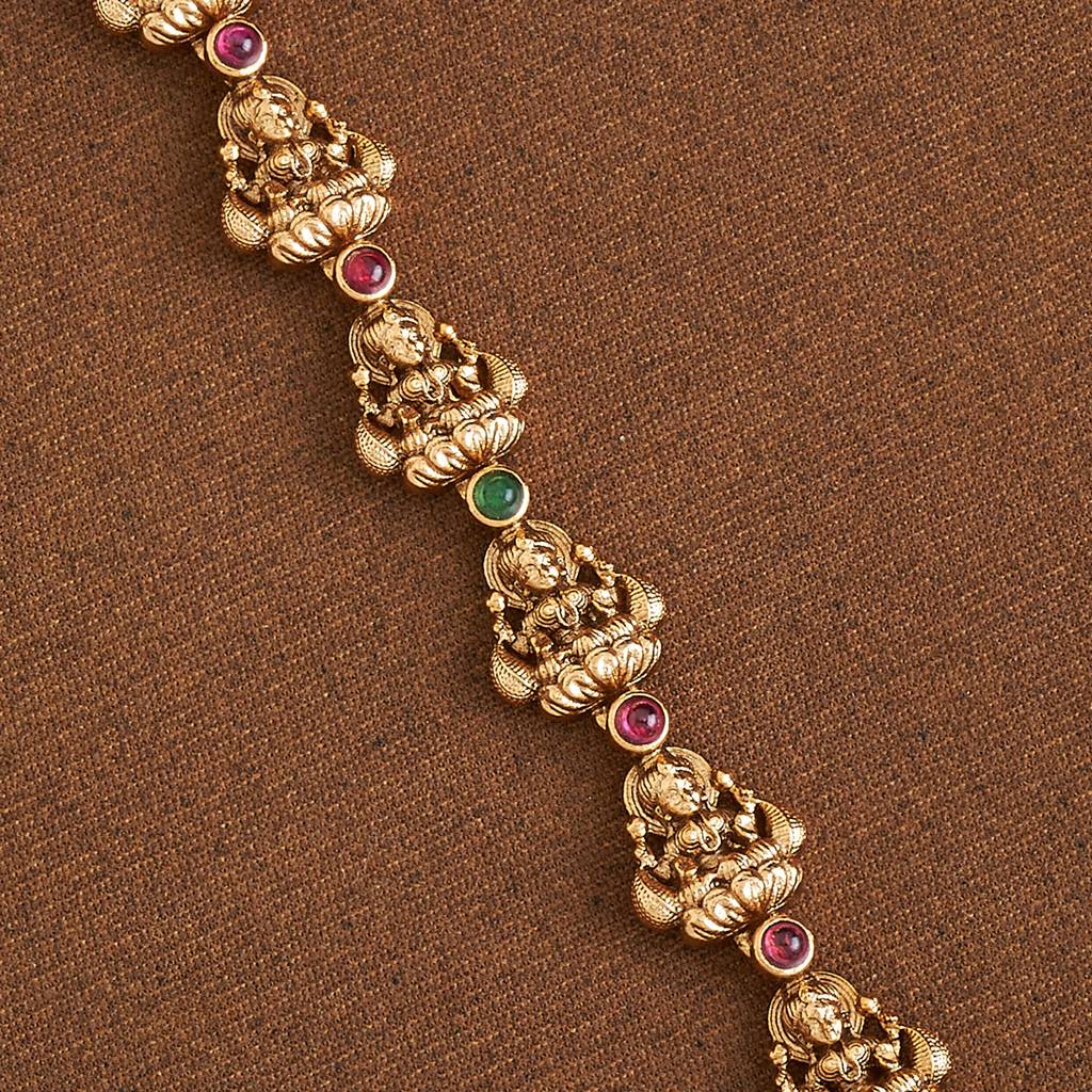 Kushal'S Fashion Jewellery Ruby-Green Gold-Plated Ethnic Antique Matil -422714 : 422714