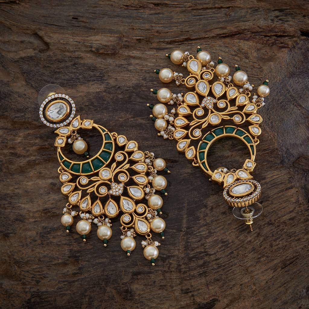 Kushal'S Fashion Jewellery Kundan Earring -164031 : 425716