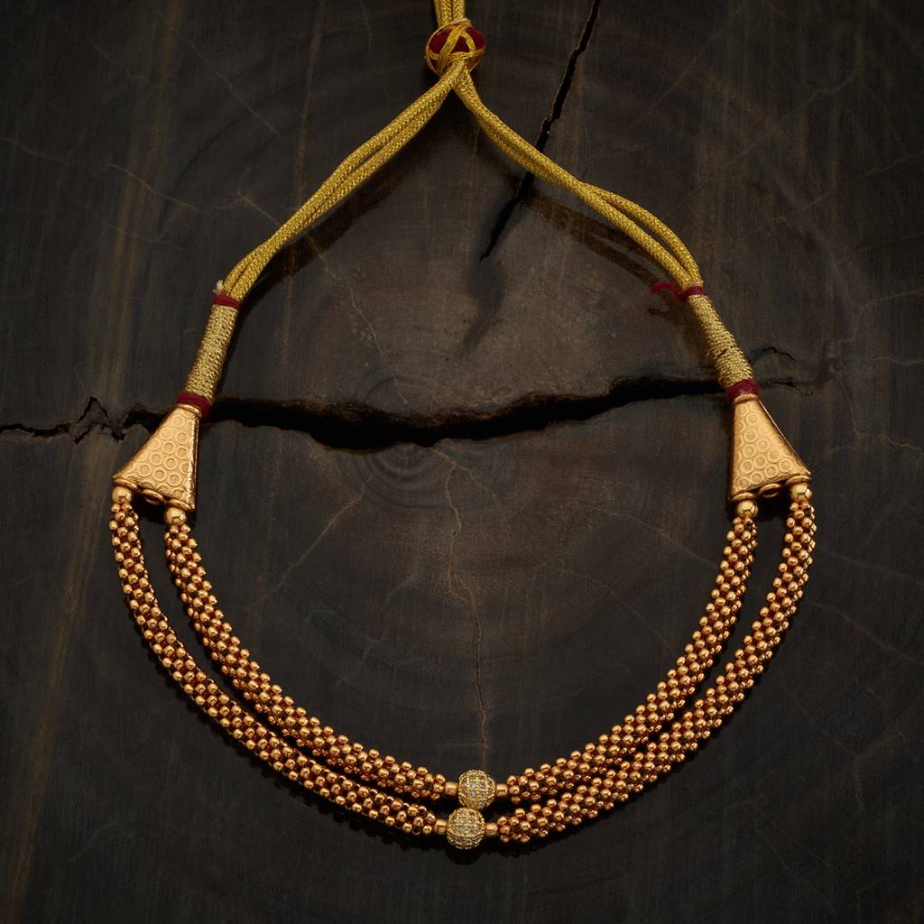 Kushal'S Fashion Jewellery White Gold-Plated Festive Antique Necklace-177843 : 426185