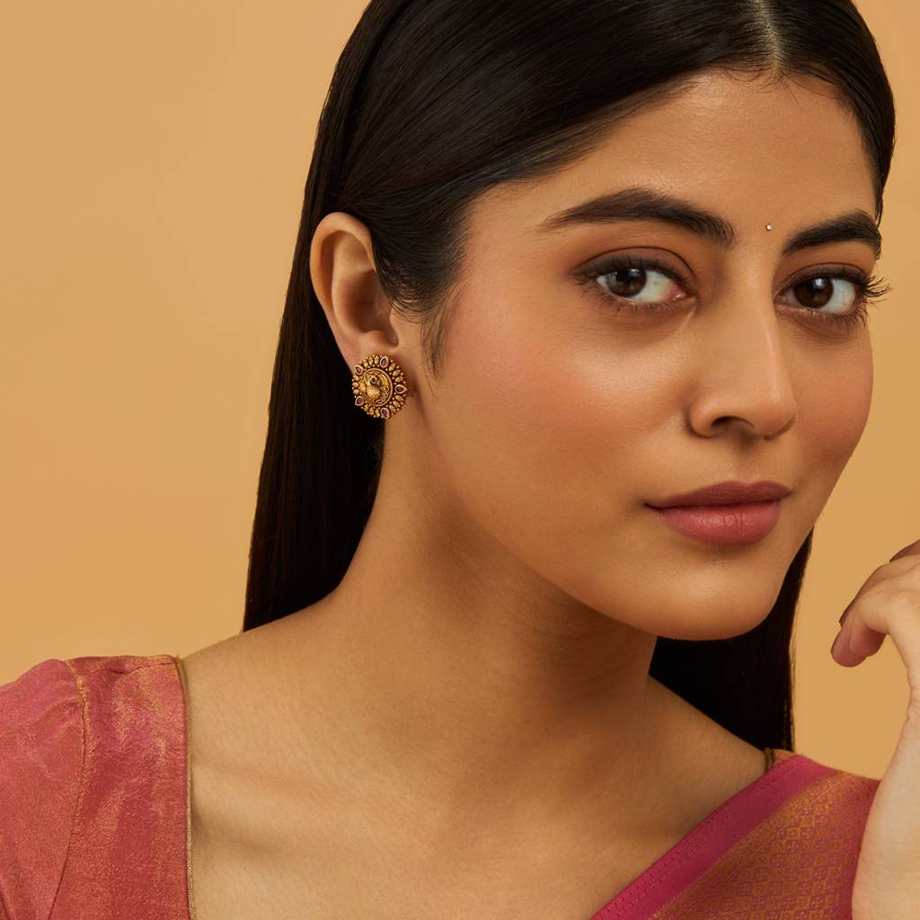 Kushal'S Fashion Jewellery Contemporary Studs Earrings-180072 : 430447