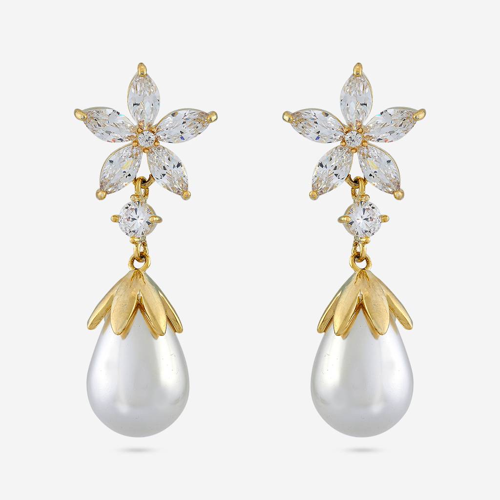 Kushal'S Fashion Jewellery   Plated Party Trendy Zircon Drops-190103 : 451365