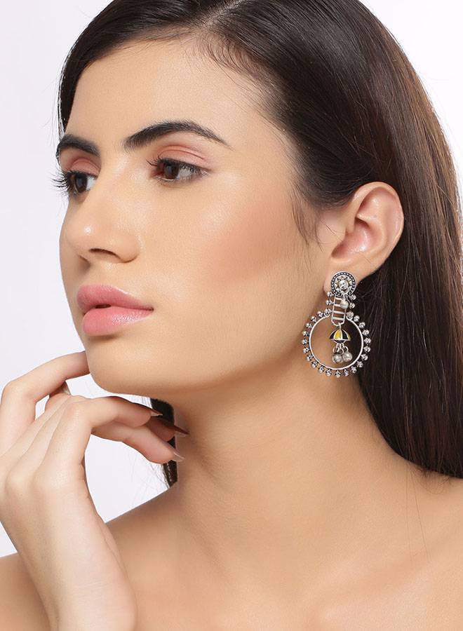 Taal Mridang Sarangi Ethnic Hoop Earrings : 8907617985879
