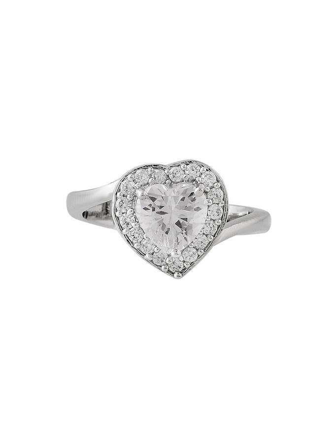 Sparkling Essentials Heart Shaped Cluster Setting White Cz Box Set : 8905124480207