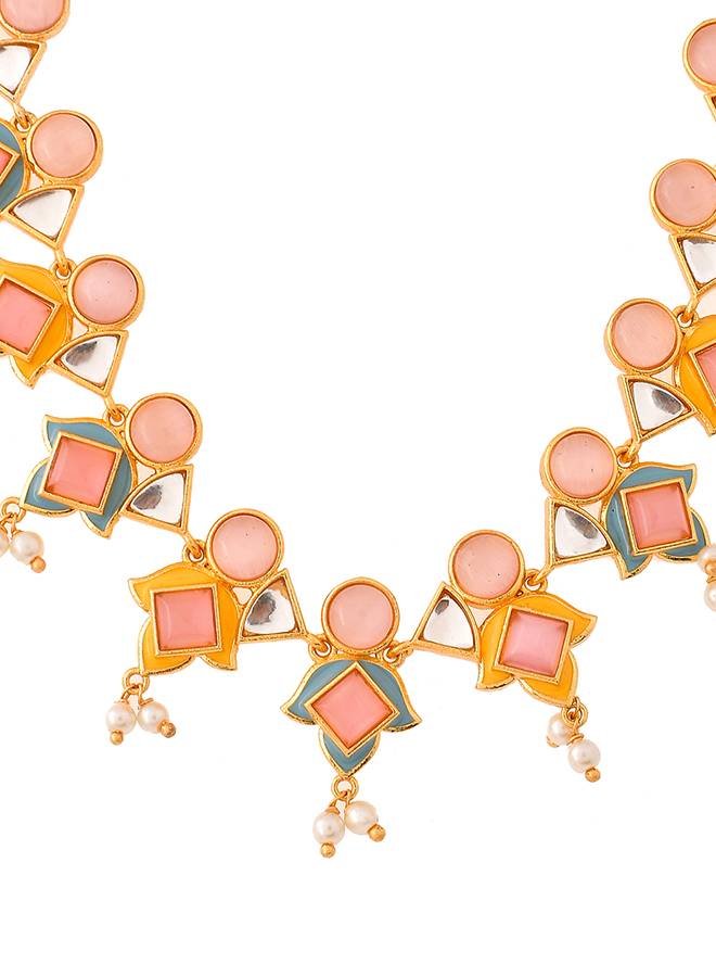 Foreve More Gold Plated Women Necklace Set : 8905124498455