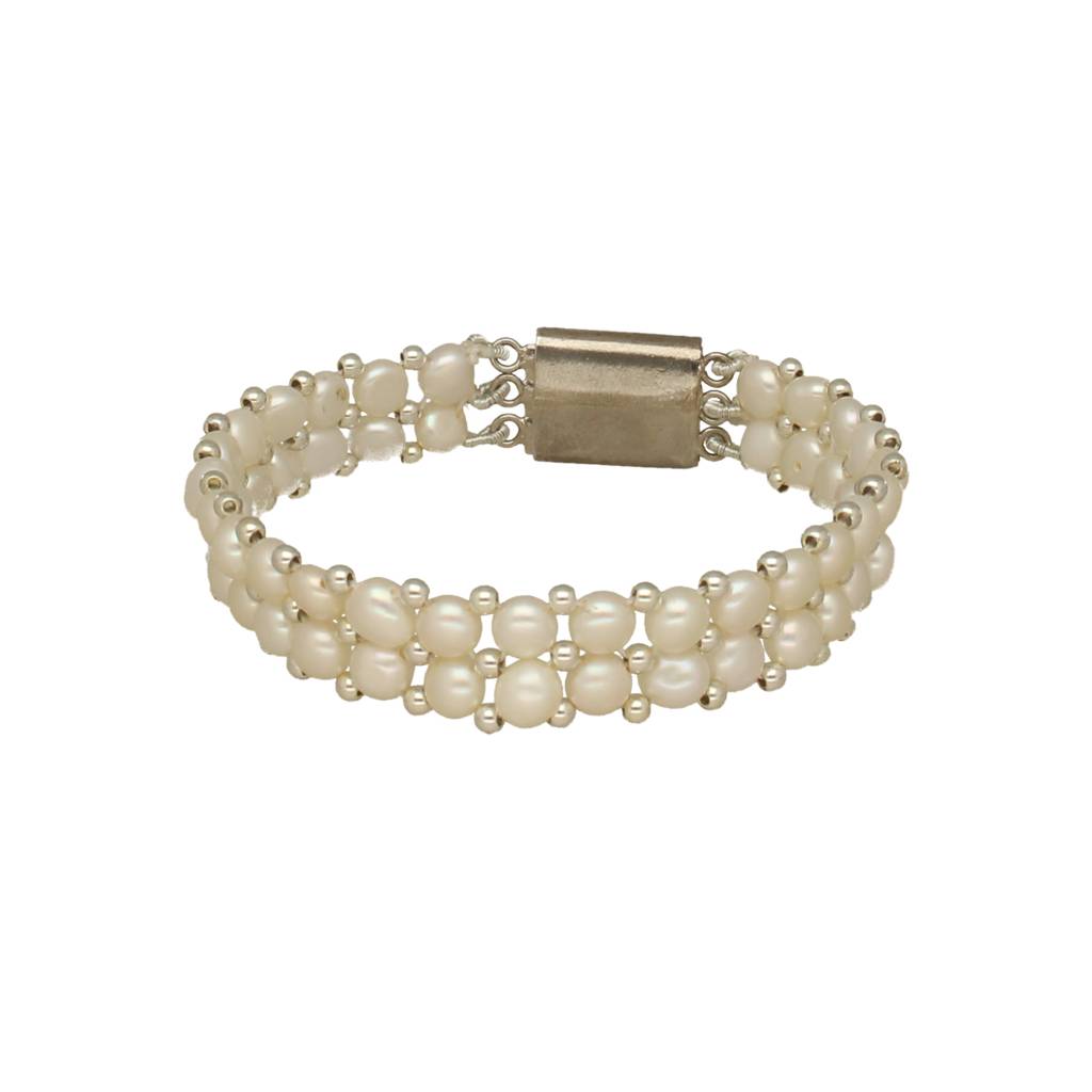 Marvelous 2 Lines Pearl Bracelet : JPAUG-23-147