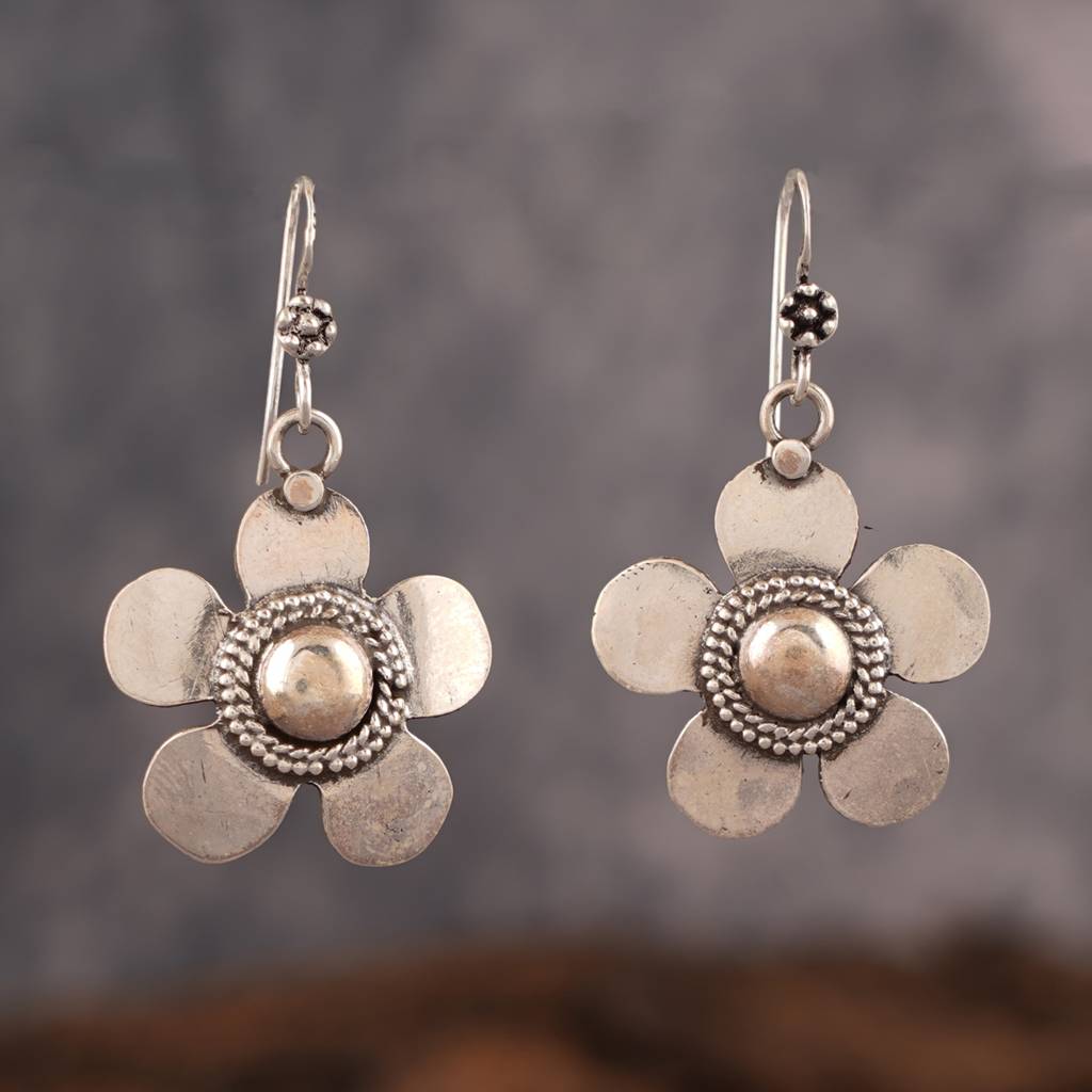Silver Flower Hooks : SSE645