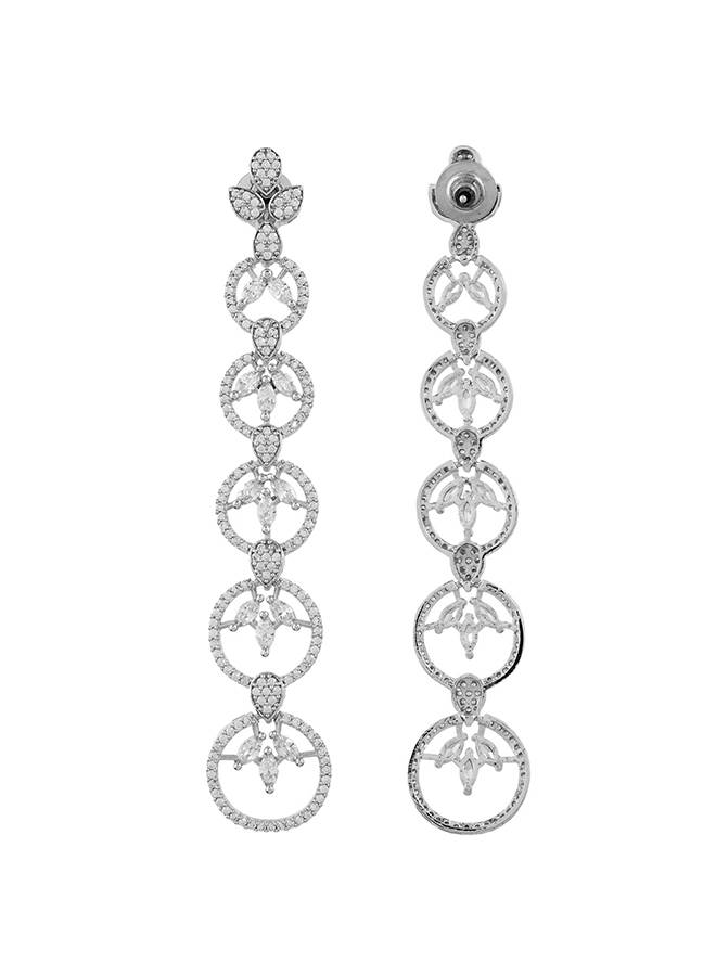 Sparkling Elegance Eternal Grace American Diamond Dangler Earrings : 8905124528411