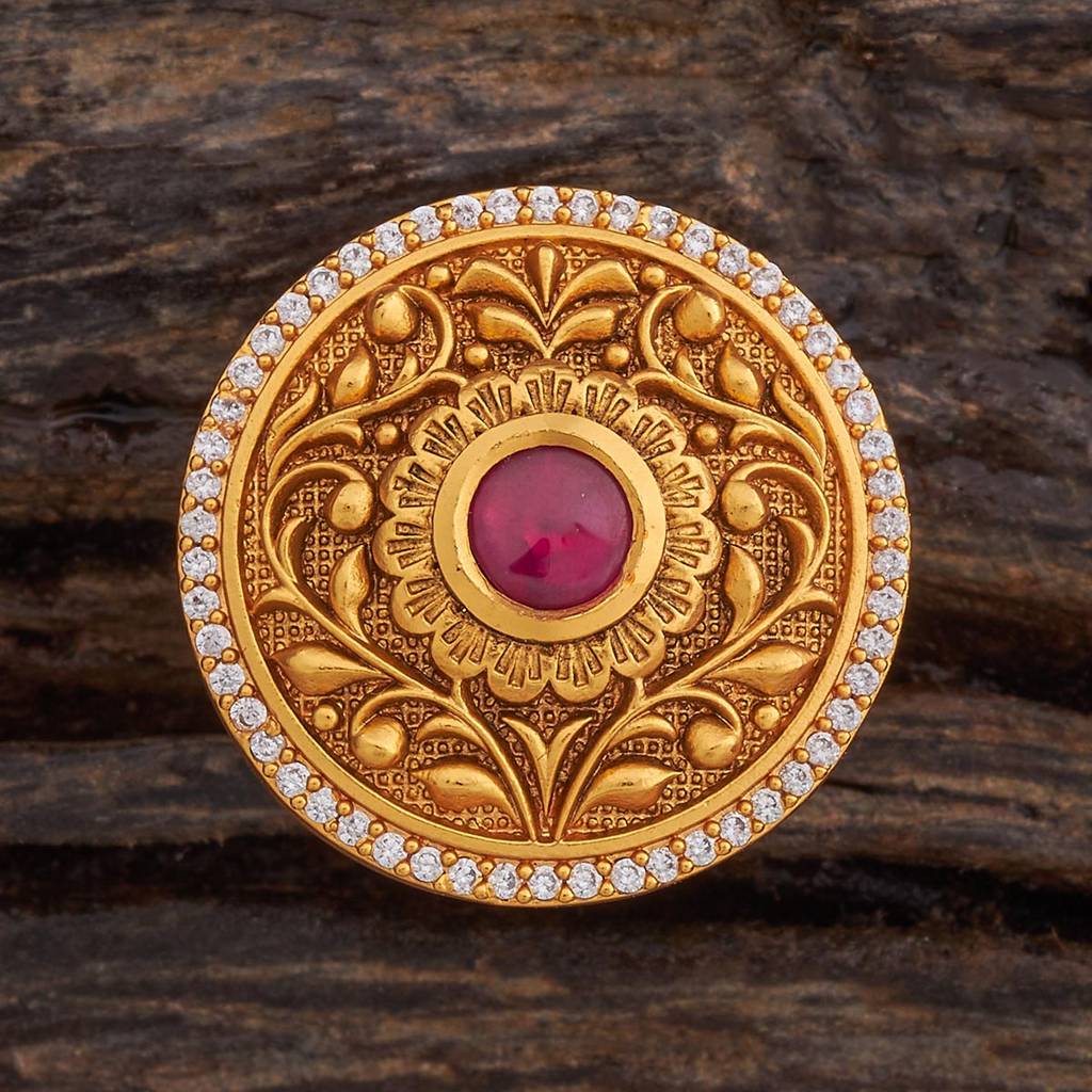 Kushal'S Fashion Jewellery Gold Plated Artificial Stones Studded-Finger Ring : 405168