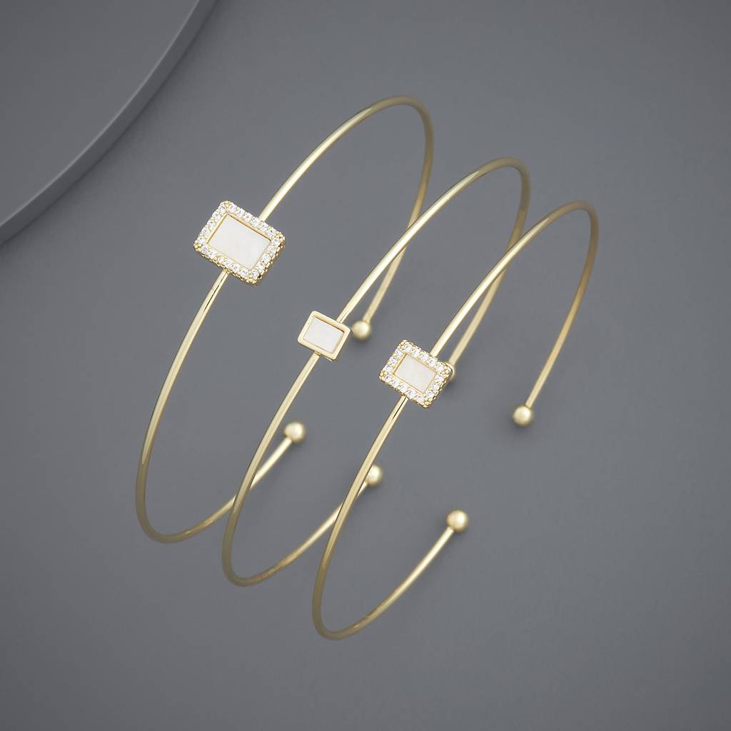 Kushal'S Fashion Jewellery White Gold-Plated Party Trendy Kada-184984 : 441619