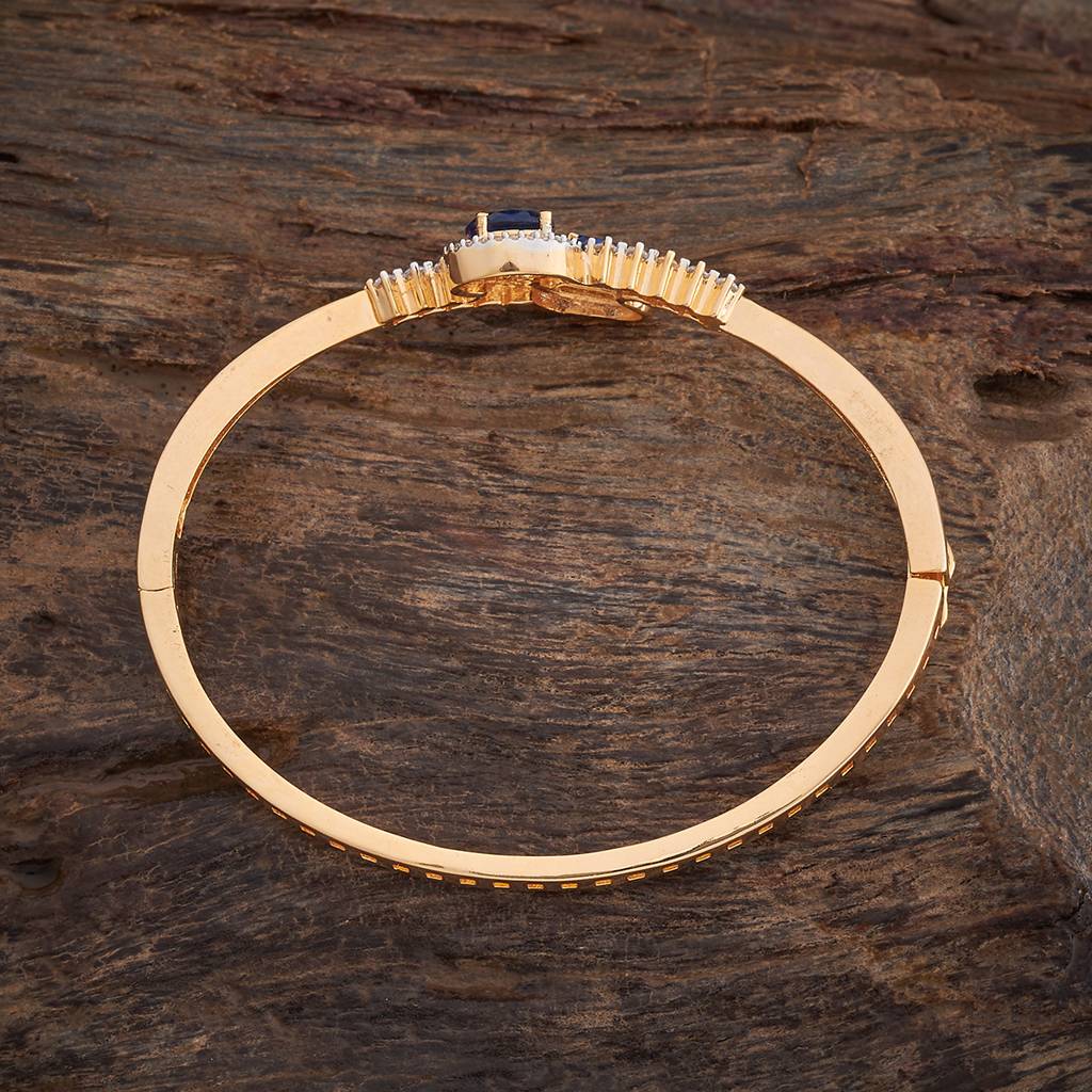 Kushal'S Fashion Jewellery Women White Rhodium-Plated Kada Bangle-178475 : 427461