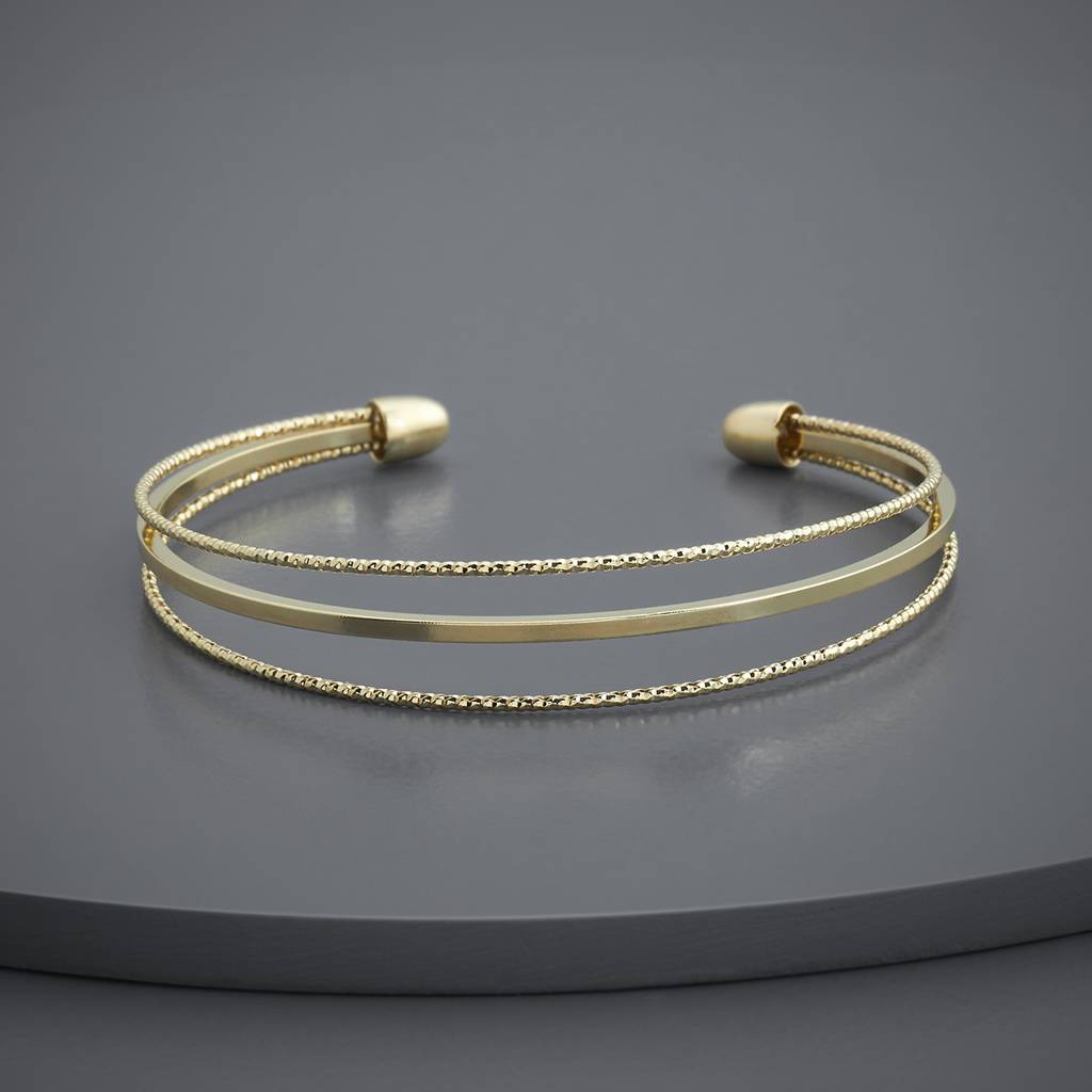 Kushal'S Fashion Jewellery  Gold-Plated Party Trendy Zircon Kada-184767 : 441107