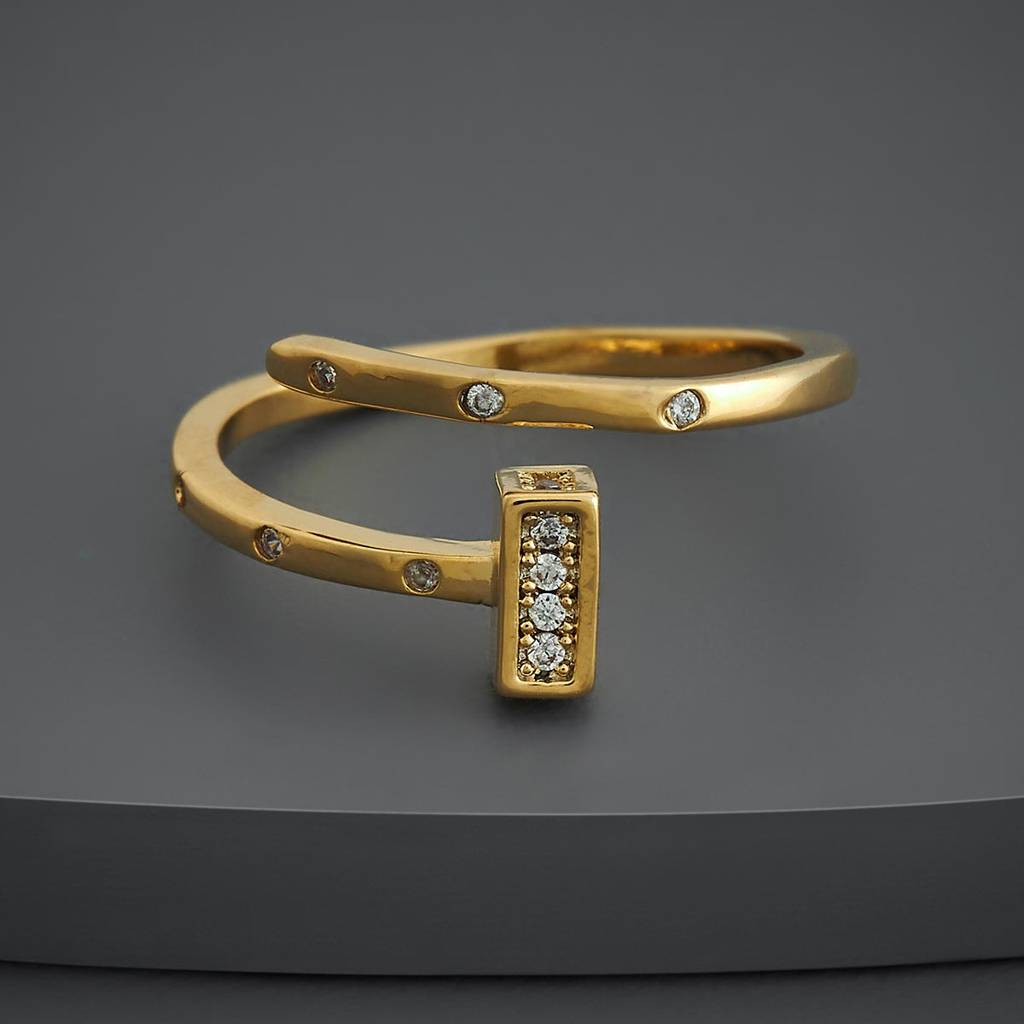 Kushal'S Fashion Jewellery White Gold-Plated Party Trendy Zircon Finger Ring-186819 : 445390