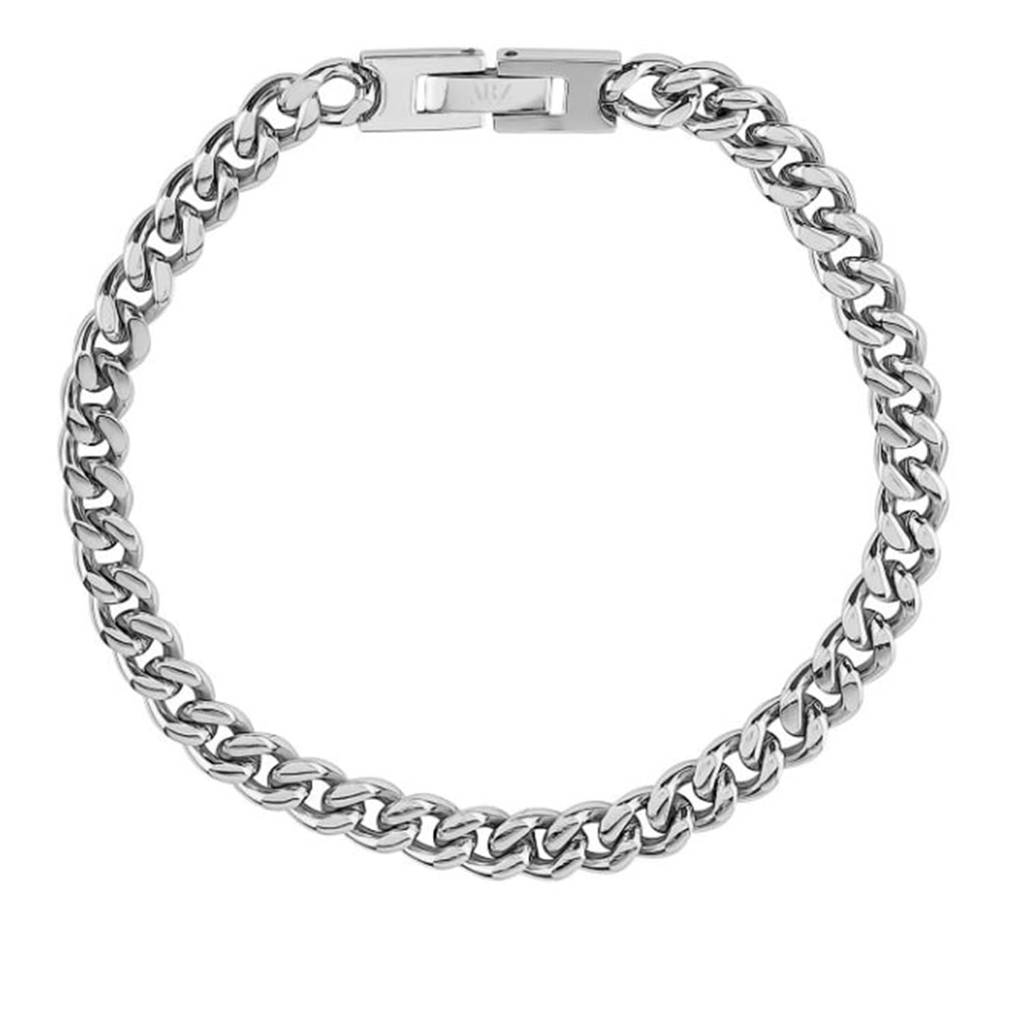 Silver Plated Stainless Steel Openable Stylish Link Chain Bracelet Fashion Jewellery Gift For Men : PX5SB112