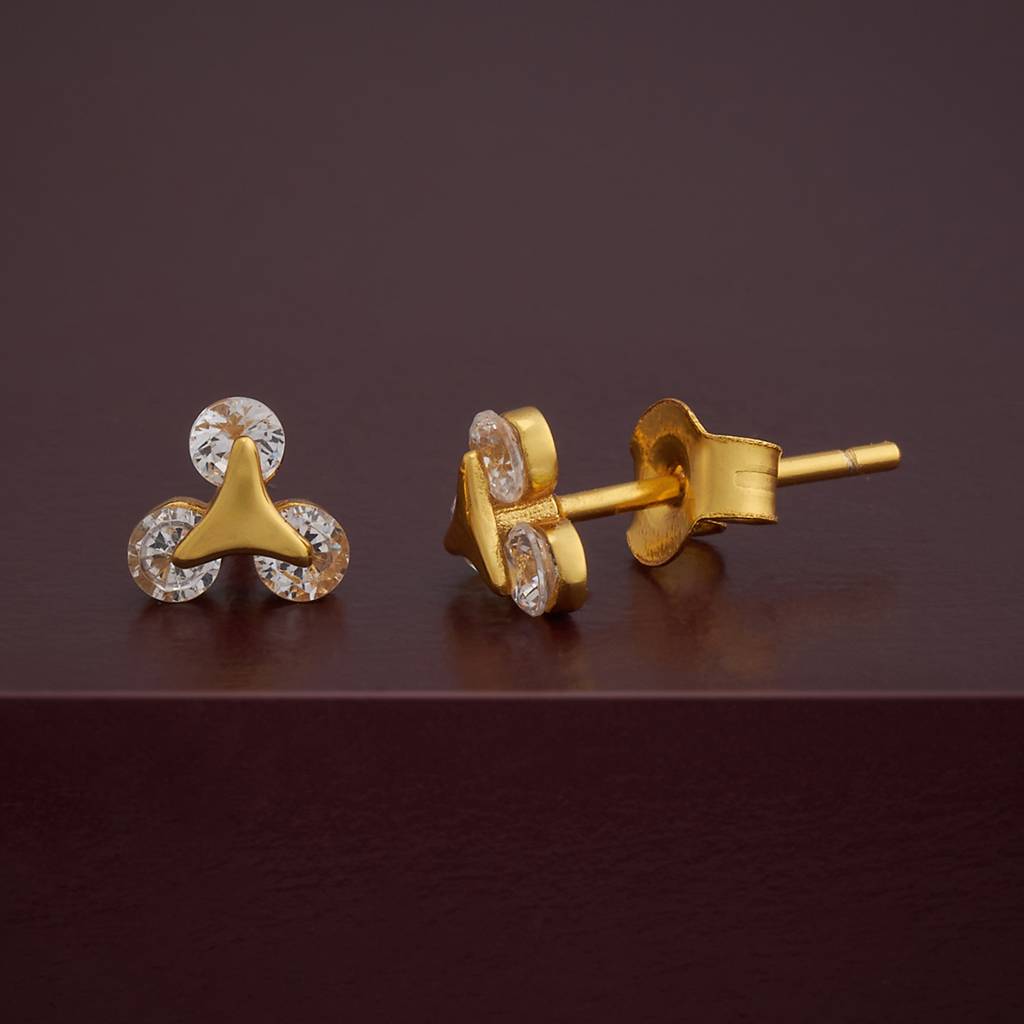 Kushal'S Fashion Jewellery Plated Zircon 92.5 Sterling Silver Studs-183036 : 436972