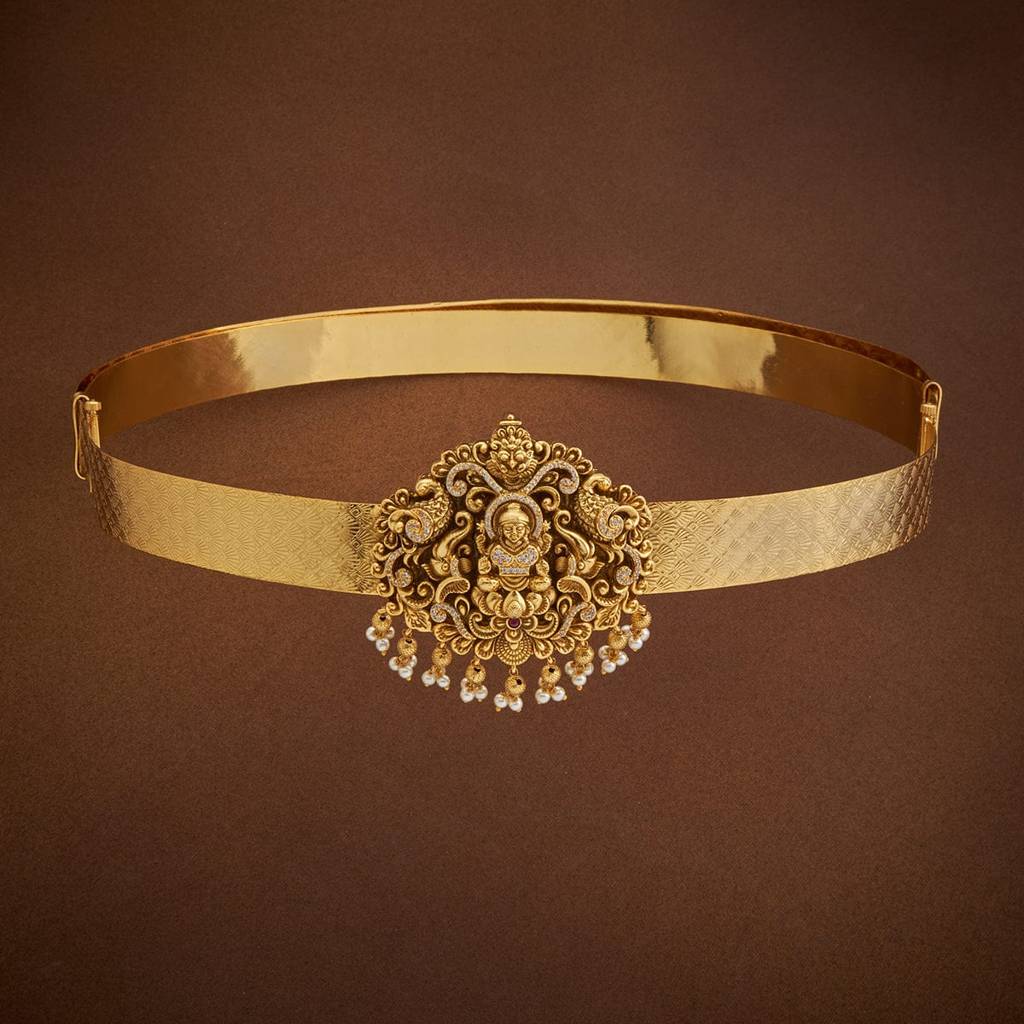 Kushal'S Fashion Jewellery Ruby Gold-Plated Copper Ethnic Antique Belt-151837 : 396187