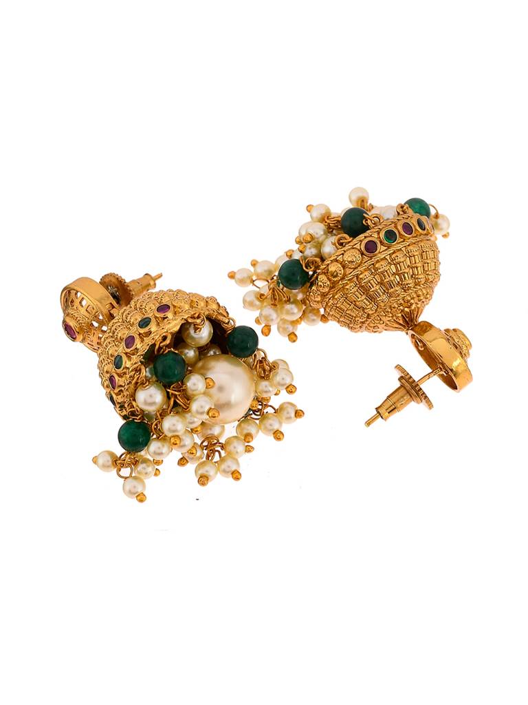 Gold Opulence Pearl Beaded Ethnic Jewellery Set : 8905124478952