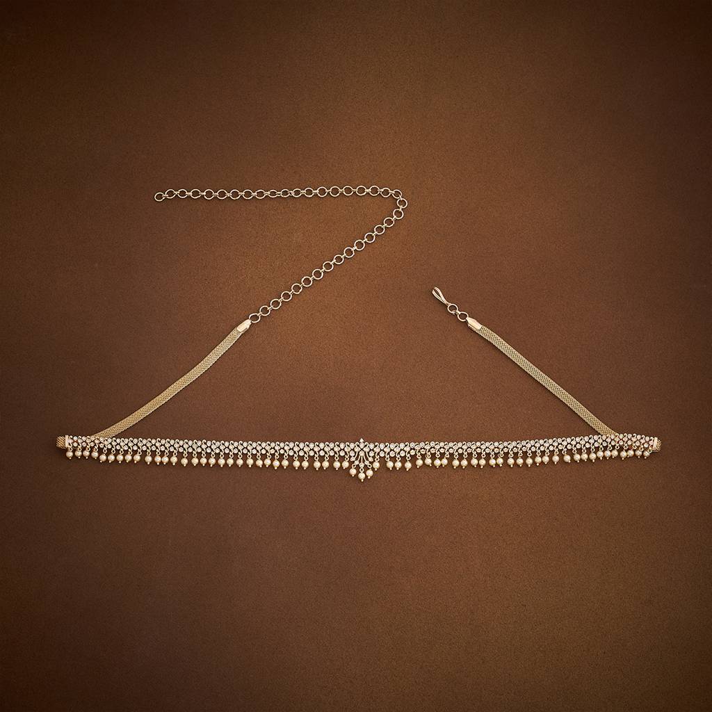 Kushal'S Fashion Jewellery White Gold-Plated Bridesmaid Zircon Belt : 417584