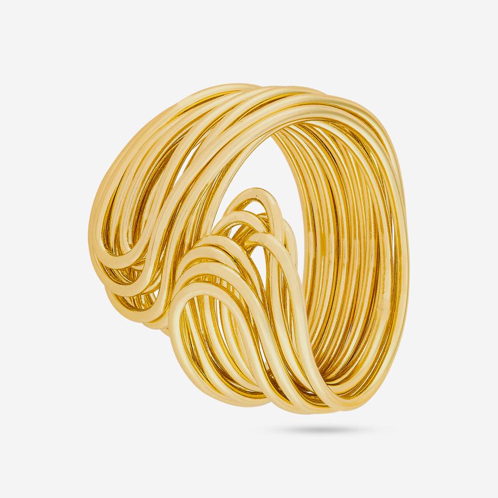 Kushal'S Fashion Jewellery Gold Gold-Plated Party Trendy Zircon Finger Ring -455178 : 455178