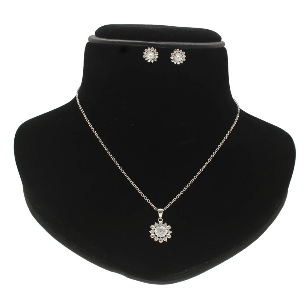 Modern 925 Silver Pendant Set : JPAUG-24-002